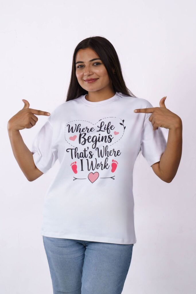 Women’s printed T-shirt style reference
